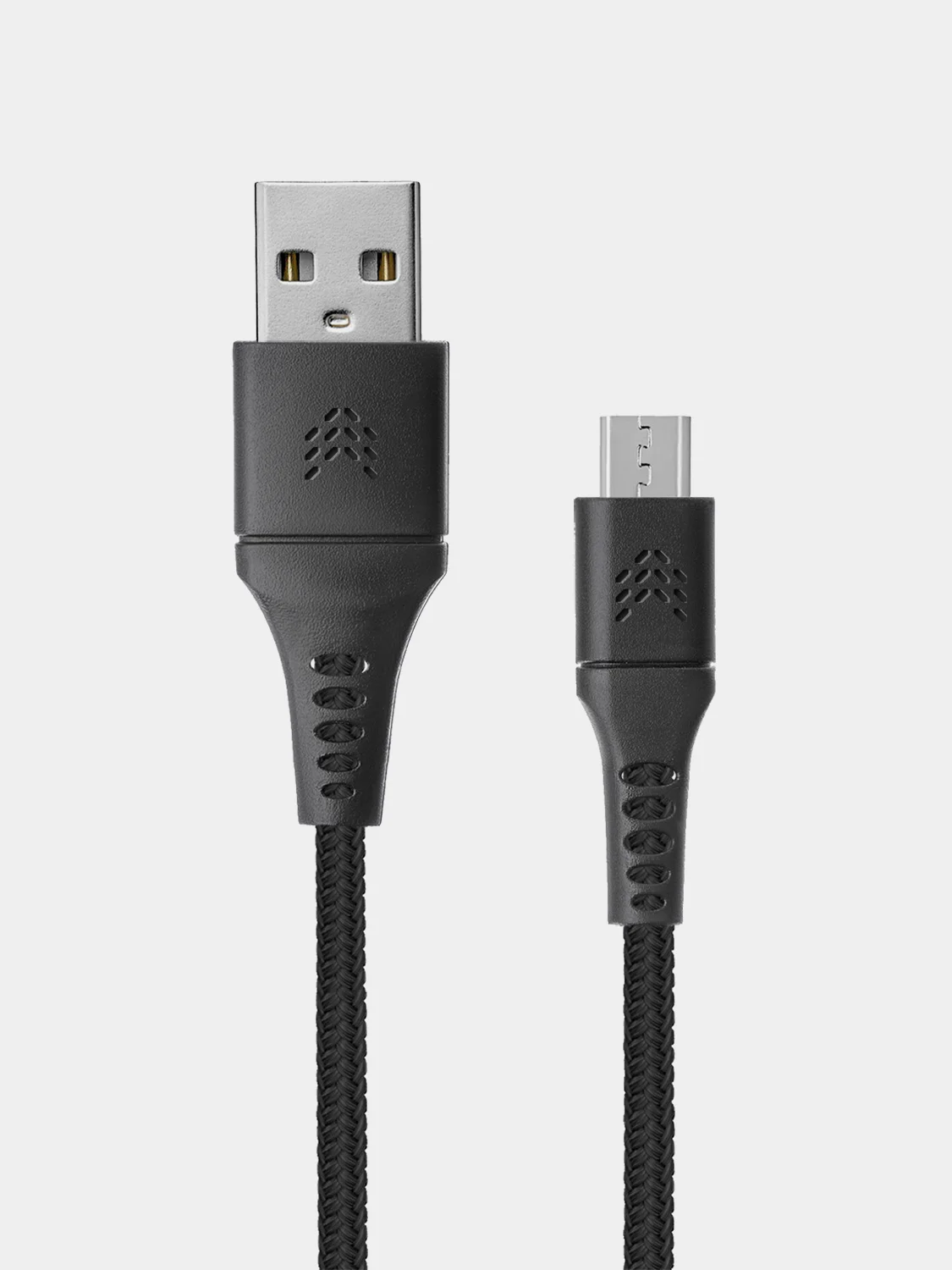 Черный кабель USB-A - Micro-USB 1м, тканевая оплётка ROCKET Contact