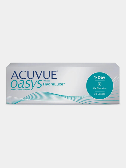 Контактные линзы 1-DAY Acuvue Oasys with HYDRALUXE, 30pk (+3.00) - (-8.00) / BC 8.5