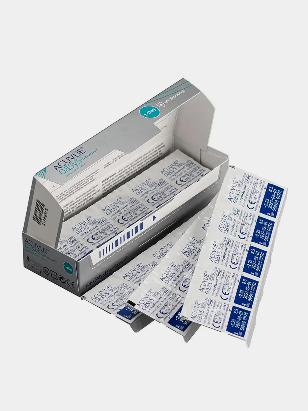 Контактные линзы 1-DAY Acuvue Oasys with HYDRALUXE, 30pk (+3.00) - (-8.00) / BC 8.5
