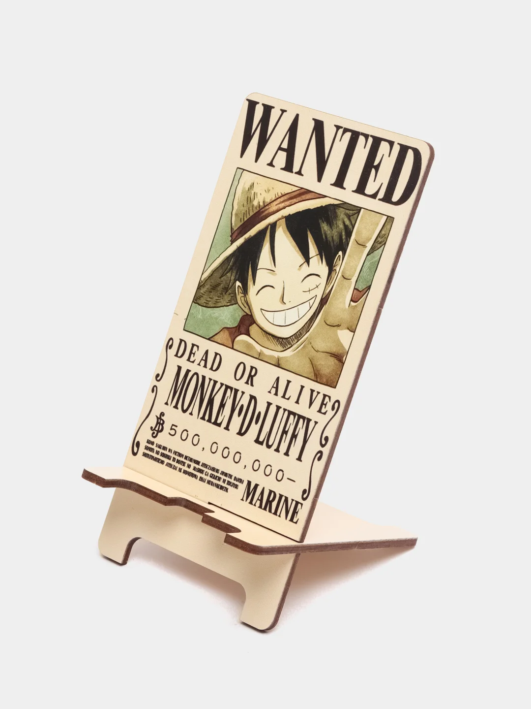 Деревянная подставка под телефон по аниме One Piece (Ван-Пис)