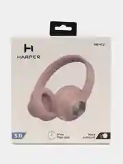 Розовый беспроводные наушники Harper HB-412, с поддержкой Bluetooth 5.0 и проводного подключения