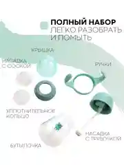 Детский поильник-непроливайка КАРТОФАН с силиконовой соской и трубочкой, с ручками