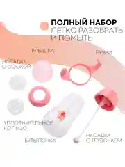 Детский поильник-непроливайка КАРТОФАН с силиконовой соской и трубочкой, с ручками