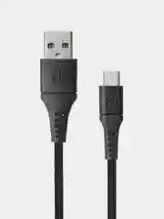 Разноцветный кабель USB-A - USB-C 1м, тканевая оплётка ROCKET Contact