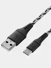 Разноцветный кабель USB-A - USB-C 1м, тканевая оплётка ROCKET Contact