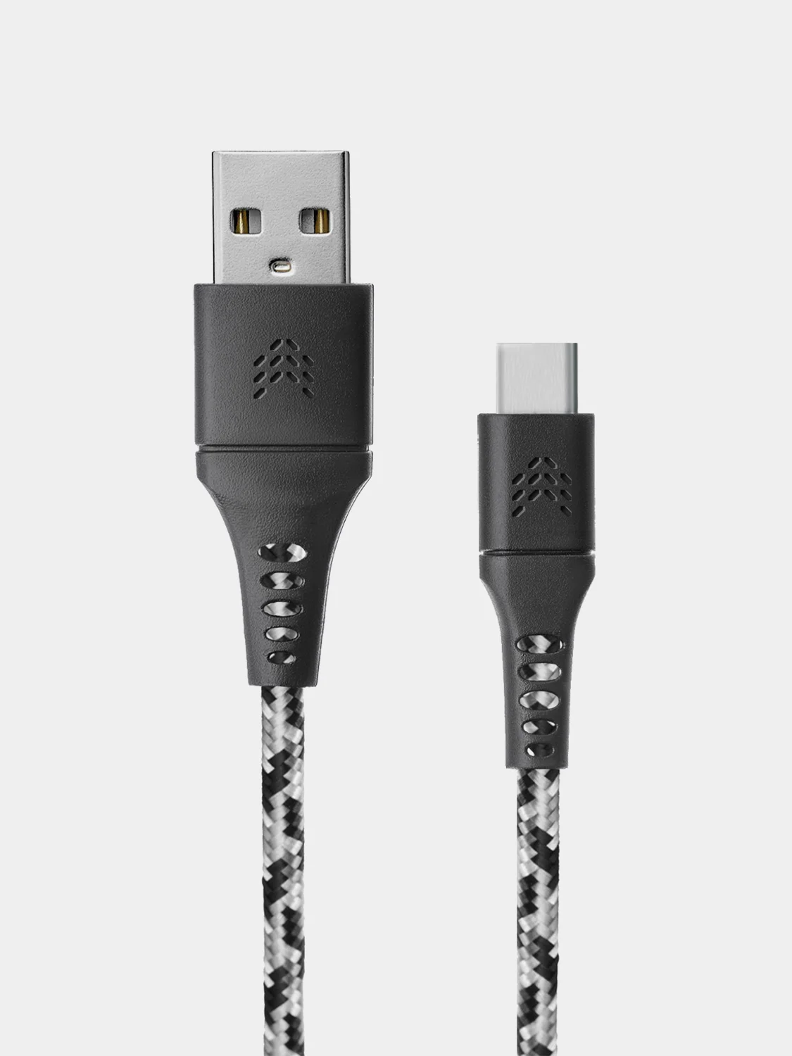 Разноцветный кабель USB-A - USB-C 1м, тканевая оплётка ROCKET Contact