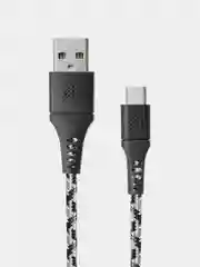 Разноцветный кабель USB-A - USB-C 1м, тканевая оплётка ROCKET Contact