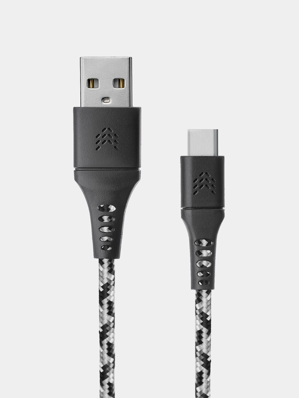 Кабель USB-A - USB-C 1м, тканевая оплётка ROCKET Contact