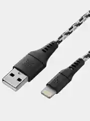 Разноцветный кабель USB-A - Lightning 1м, тканевая оплётка ROCKET Contact
