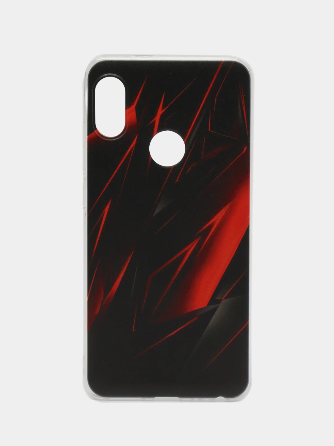 Красный чехол на Xiaomi Redmi Note 5/Note 5 Pro / Сяоми Редми Нот 5/5 Про прозрачный, с рисунком