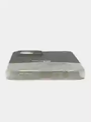Серебряный силиконовый чехол на Realme C33 / Реалми С33 прозрачный, с рисунком, защита камеры