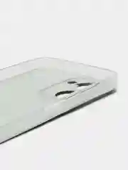 Серебряный силиконовый чехол на Realme C33 / Реалми С33 прозрачный, с рисунком, защита камеры