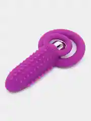 Фиолетовый эрекционное кольцо с массажером для клитора