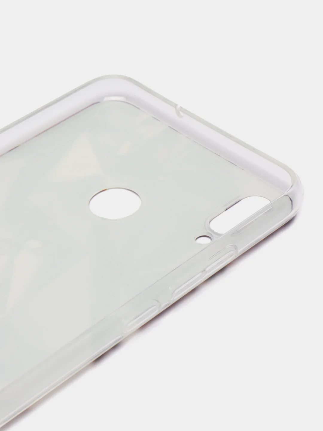Серый металлик силиконовый чехол на Honor 8X / Хонор 8Х прозрачный, с рисунком, защита камеры