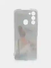 Тёмно-серый чехол на Tecno Spark Go 2022/8C/9 / Текно Спарк Гоу 2022/8С/9 прозрачный, с рисунком