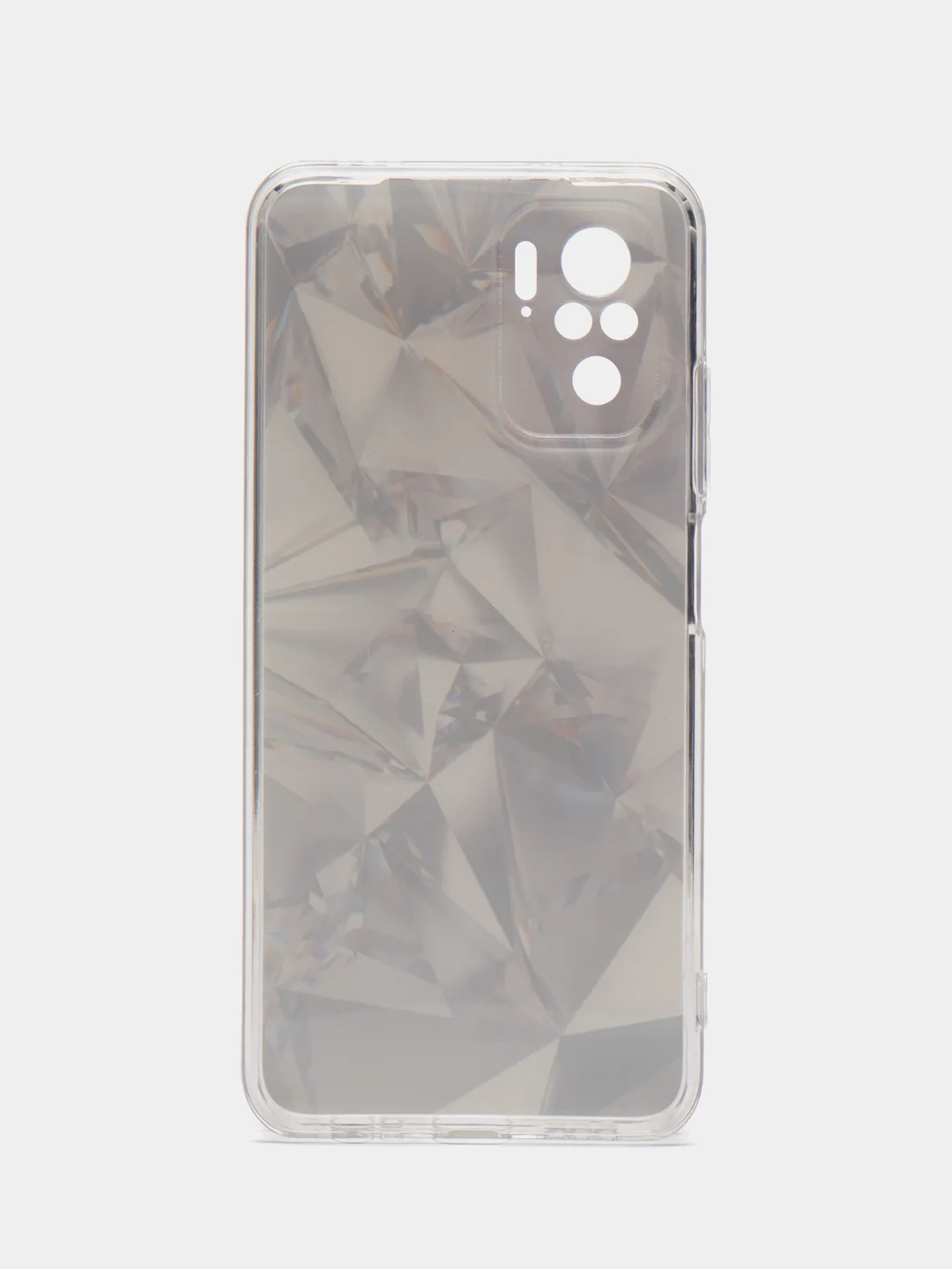 Серый металлик силиконовый чехол на Xiaomi Redmi 9T / Редми 9Т прозрачный, с рисунком, защита камеры