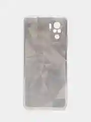 Серый металлик силиконовый чехол на Xiaomi Redmi 9T / Редми 9Т прозрачный, с рисунком, защита камеры