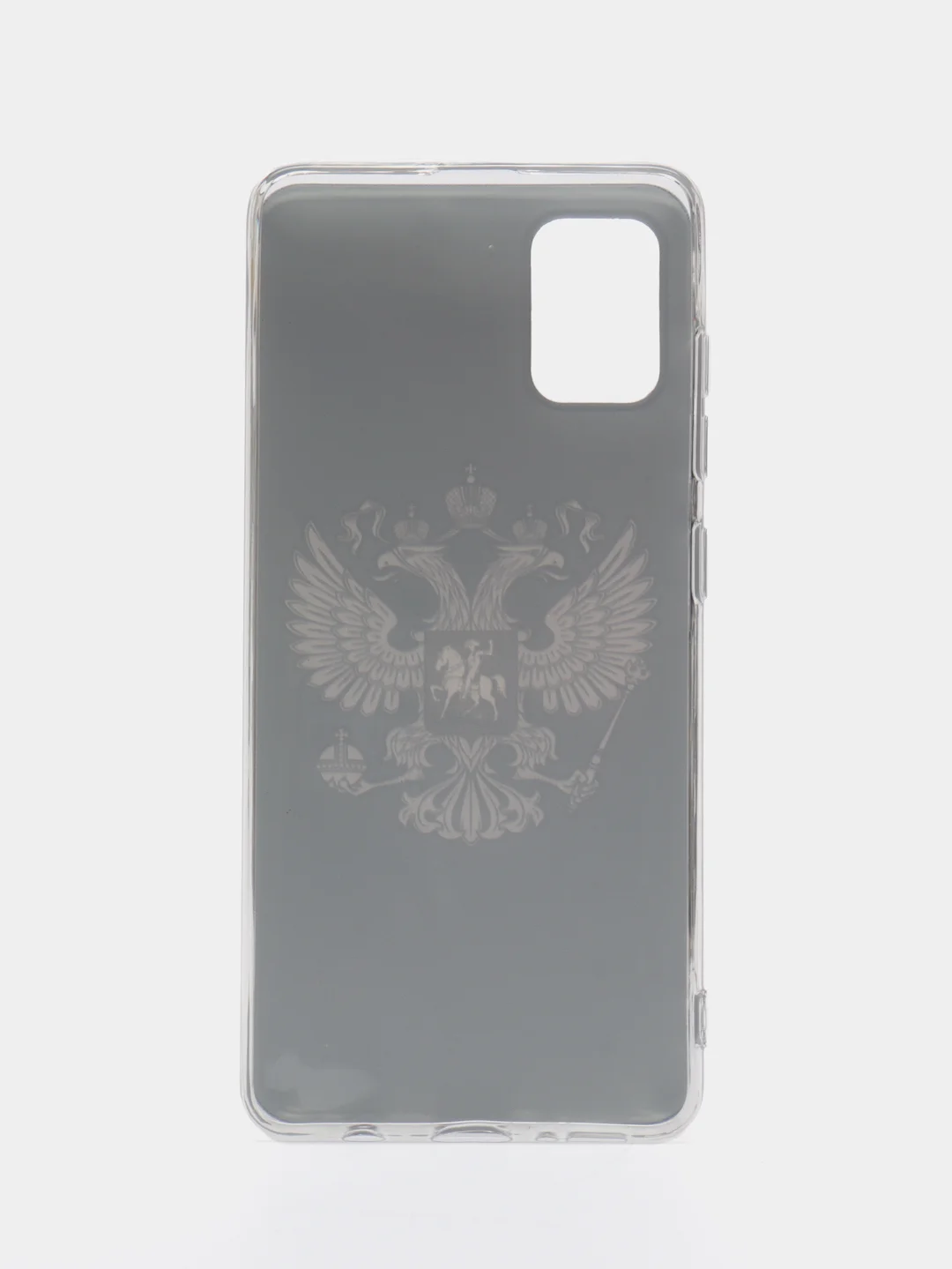 Приглушённый хаки силиконовый чехол на Samsung Galaxy A51 / Самсунг А51 прозрачный с рисунком, защита камеры