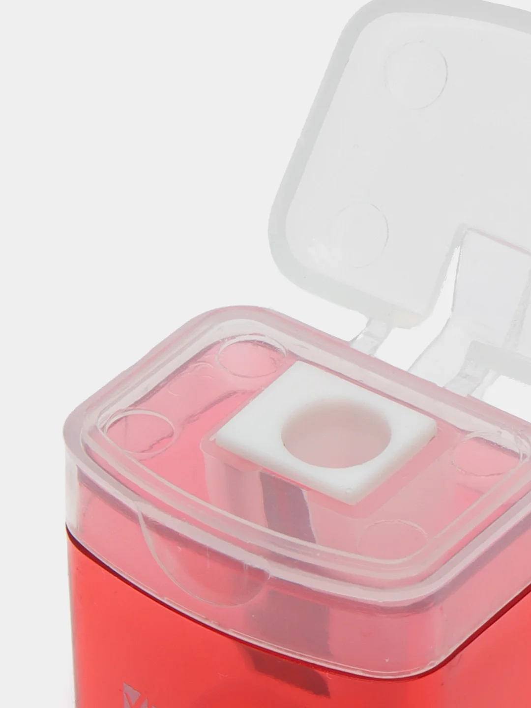 Точилка BRAUBERG "OfficeBox", с контейнером и крышкой, прямоугольная, в упаковке с подвесом