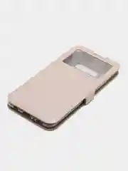 Бежевый чехол-книжка для телефона Samsung S4 S5 mini S6 S7 edge S8 + S9