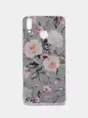 Кораллово-розовый силиконовый чехол на Honor 8X / Хонор 8Х прозрачный, с рисунком, защита камеры