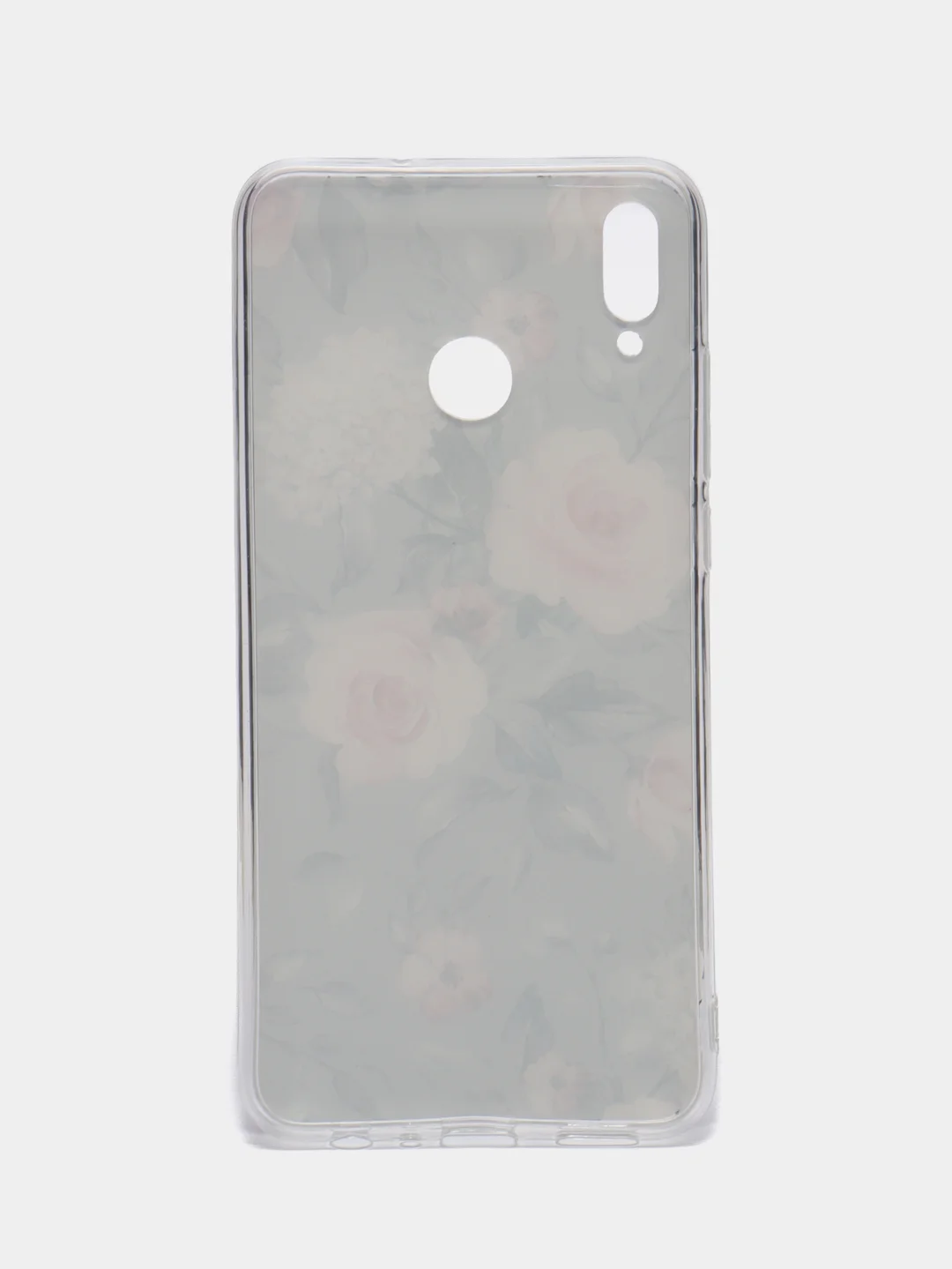 Кораллово-розовый силиконовый чехол на Honor 8X / Хонор 8Х прозрачный, с рисунком, защита камеры