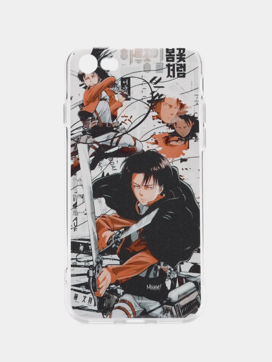 Приглушённый хаки чехол для iPhone 6s, 7/8 Plus, XR, 11, с рисунком по аниме "Атака титанов"