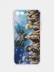 Зелёный хаки чехол для iPhone 6s, 7/8 Plus, XR, 11, с рисунком по аниме "Атака титанов"