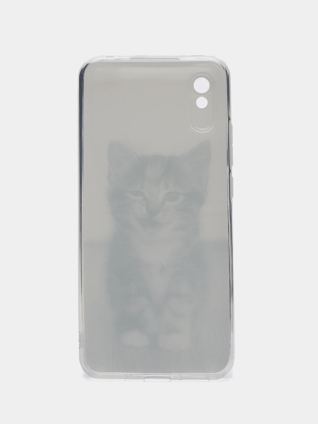 Молочный силиконовый чехол на Xiaomi Redmi 9A / Сяоми Редми 9А прозрачный с рисунком, защита камеры