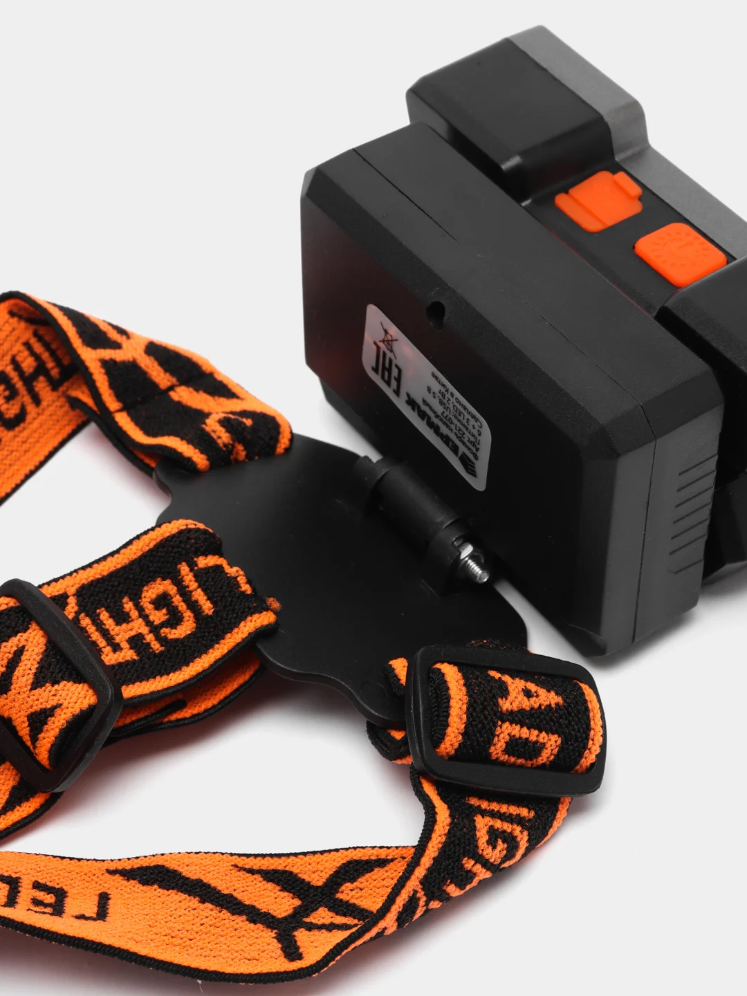Ермак фонарь налобный, 6 + 3 LED, 4 режима, 87 х 50 х 58 мм, 1200 мАч, USB кабель, пластик