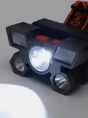 Ермак фонарь налобный, 6 + 3 LED, 4 режима, 87 х 50 х 58 мм, 1200 мАч, USB кабель, пластик