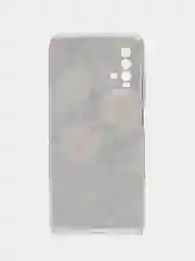 Кораллово-розовый силиконовый чехол на Xiaomi Redmi 9T / Редми 9Т прозрачный, с рисунком, защита камеры