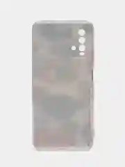 Кремовый силиконовый чехол на Xiaomi Redmi 9T / Редми 9Т прозрачный, с рисунком, защита камеры
