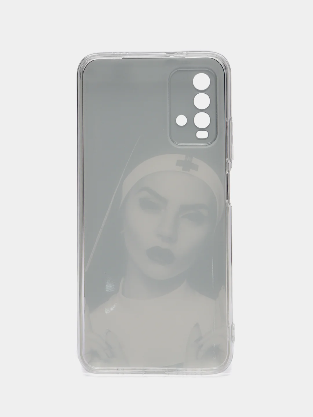 Бронзовый силиконовый чехол на Xiaomi Redmi 9T / Редми 9Т прозрачный, с рисунком, защита камеры