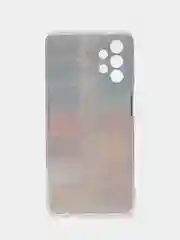 Бордовый силиконовый чехол на Samsung Galaxy A13 4G / Самсунг А13 4G прозрачный, с рисунком