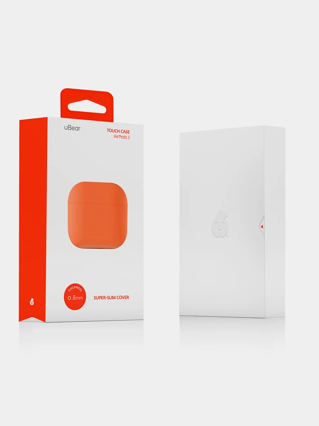 Оранжевый ультратонкий силиконовый чехол uBear Touch case для AirPods 3