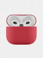 Красный ультратонкий силиконовый чехол uBear Touch case для AirPods 3