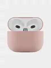 Розовый ультратонкий силиконовый чехол uBear Touch case для AirPods 3