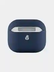 Темно-синий ультратонкий силиконовый чехол uBear Touch case для AirPods 3