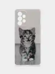 Молочный чехол на Samsung Galaxy A53 5G / Галакси А53 5G прозрачный, с рисунком, защита камеры