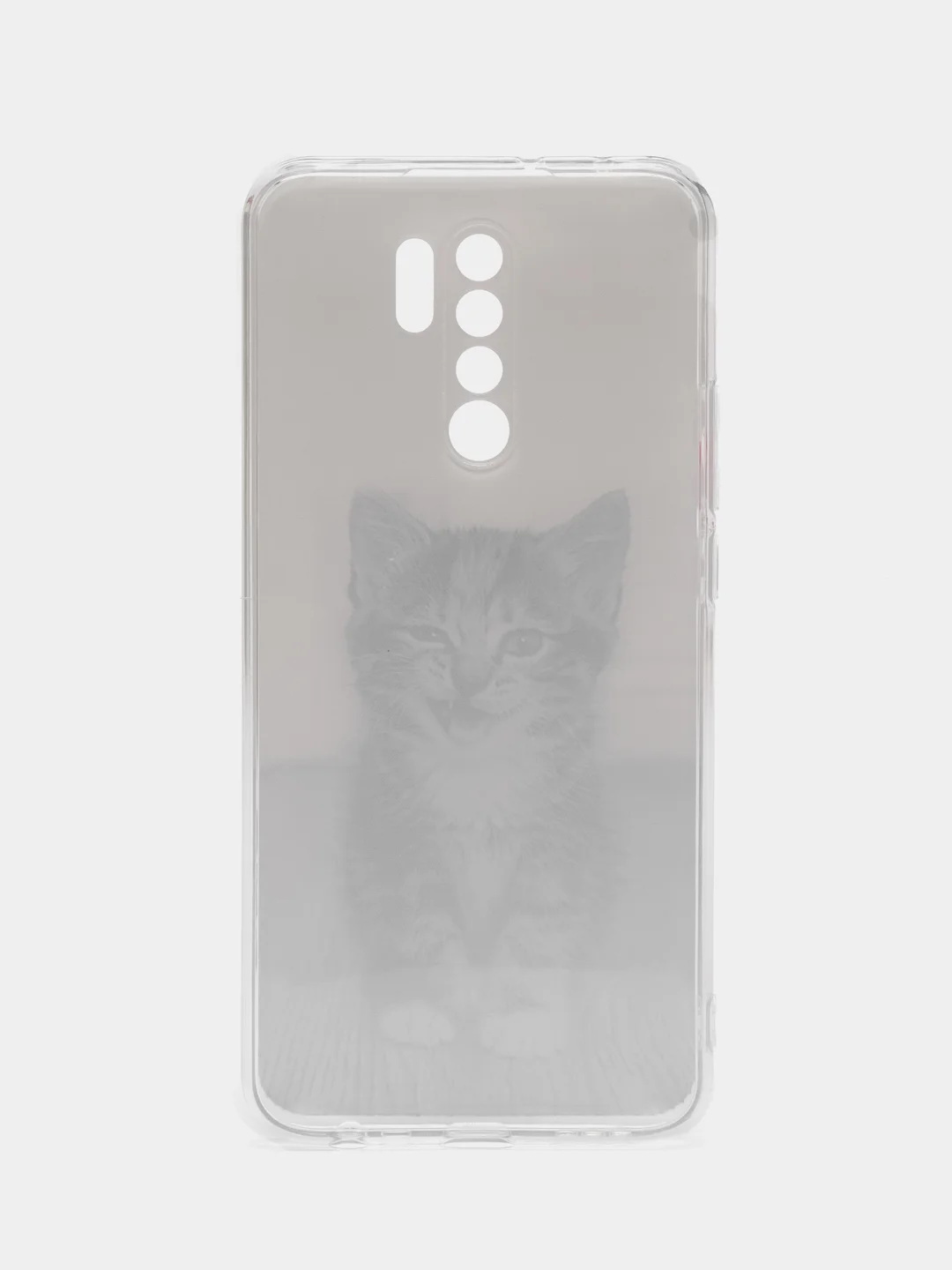 Молочный силиконовый чехол на Xiaomi Redmi 9 / Сяоми Редми 9 прозрачный, с рисунком, защита камеры
