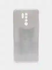 Молочный силиконовый чехол на Xiaomi Redmi 9 / Сяоми Редми 9 прозрачный, с рисунком, защита камеры