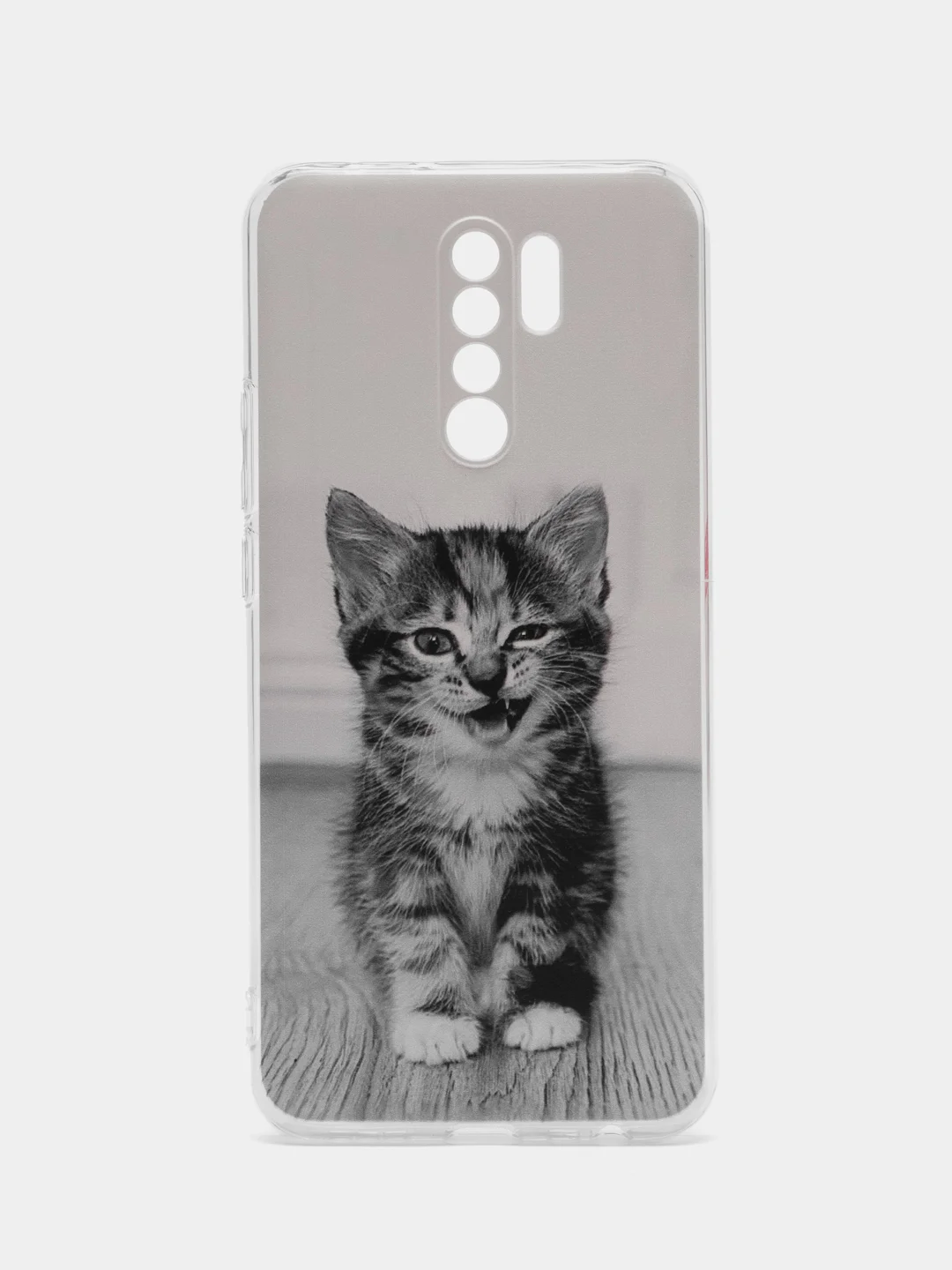 Молочный силиконовый чехол на Xiaomi Redmi 9 / Сяоми Редми 9 прозрачный, с рисунком, защита камеры