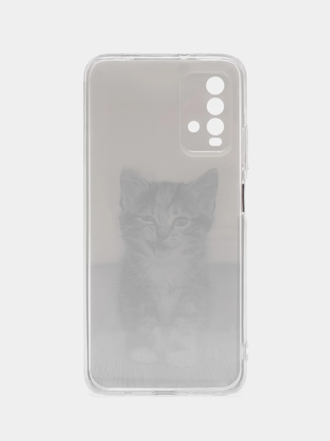 Молочный силиконовый чехол на Xiaomi Redmi 9T / Редми 9Т прозрачный, с рисунком, защита камеры