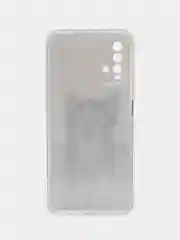Молочный силиконовый чехол на Xiaomi Redmi 9T / Редми 9Т прозрачный, с рисунком, защита камеры