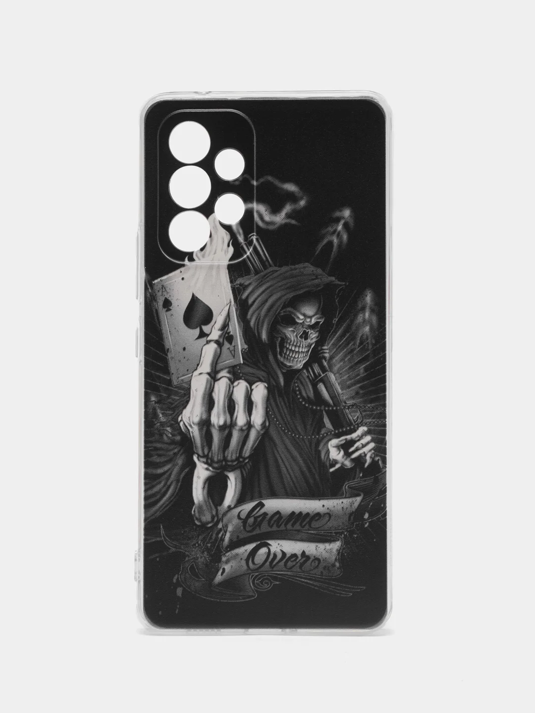 Оливковый чехол на Samsung Galaxy A53 5G / Галакси А53 5G прозрачный, с рисунком, защита камеры