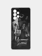 Оливковый чехол на Samsung Galaxy A53 5G / Галакси А53 5G прозрачный, с рисунком, защита камеры