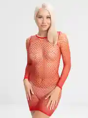 Красный платье в сеточку, короткое сексуальное платье для ролевых игр, косплея и БДСМ