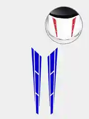 Синий наклейка на капот автомобиля "WRC"