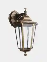 Светильник садово-парковый, 60W 230V E27 черное золото, 6102/PL6102 (на стену вниз)